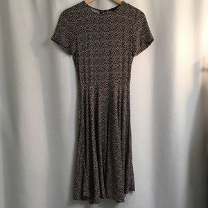 H&M polka dot midi dress with circle skirt - sz 4